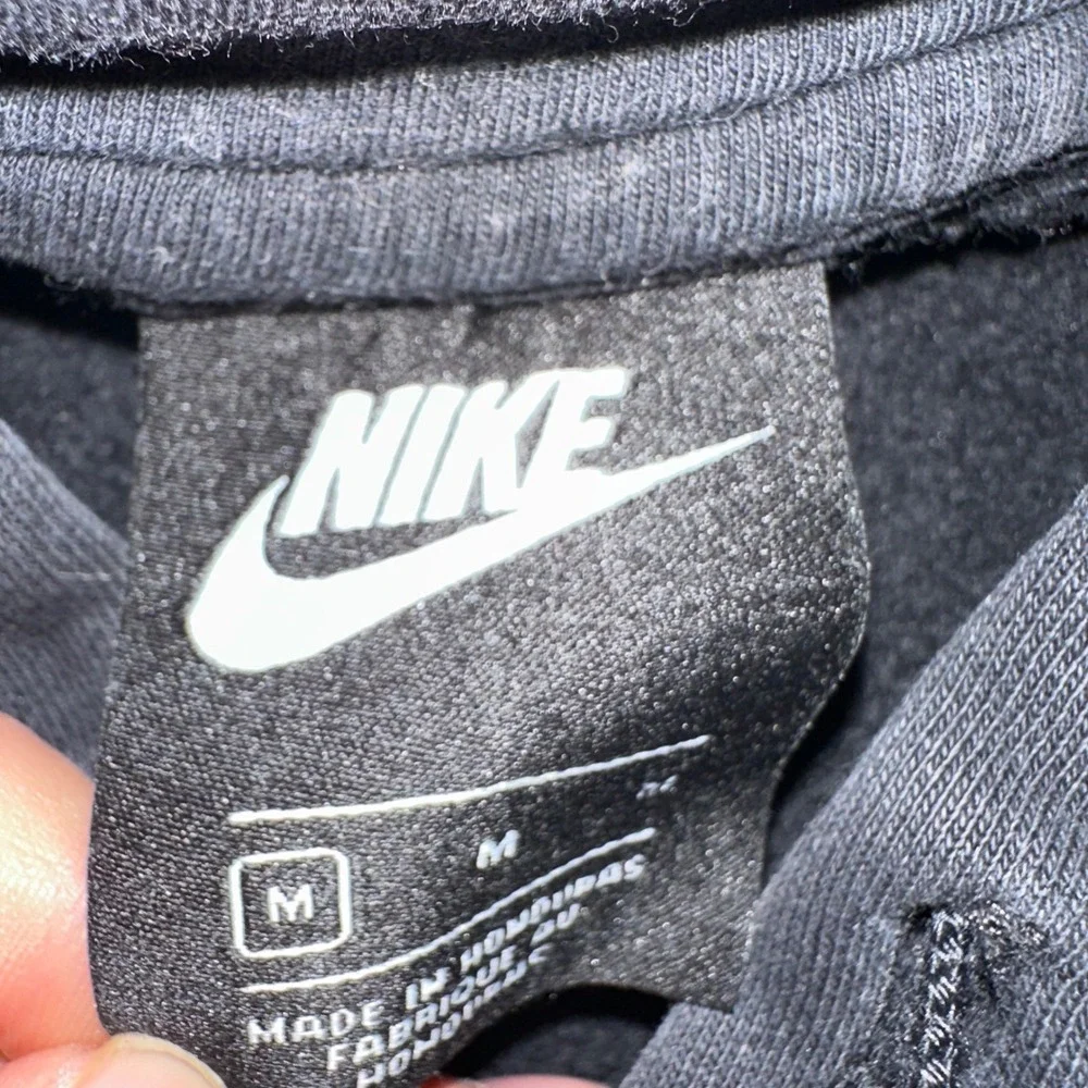 Nike Mens Sportswear fleece pullover hoodie Black Size M